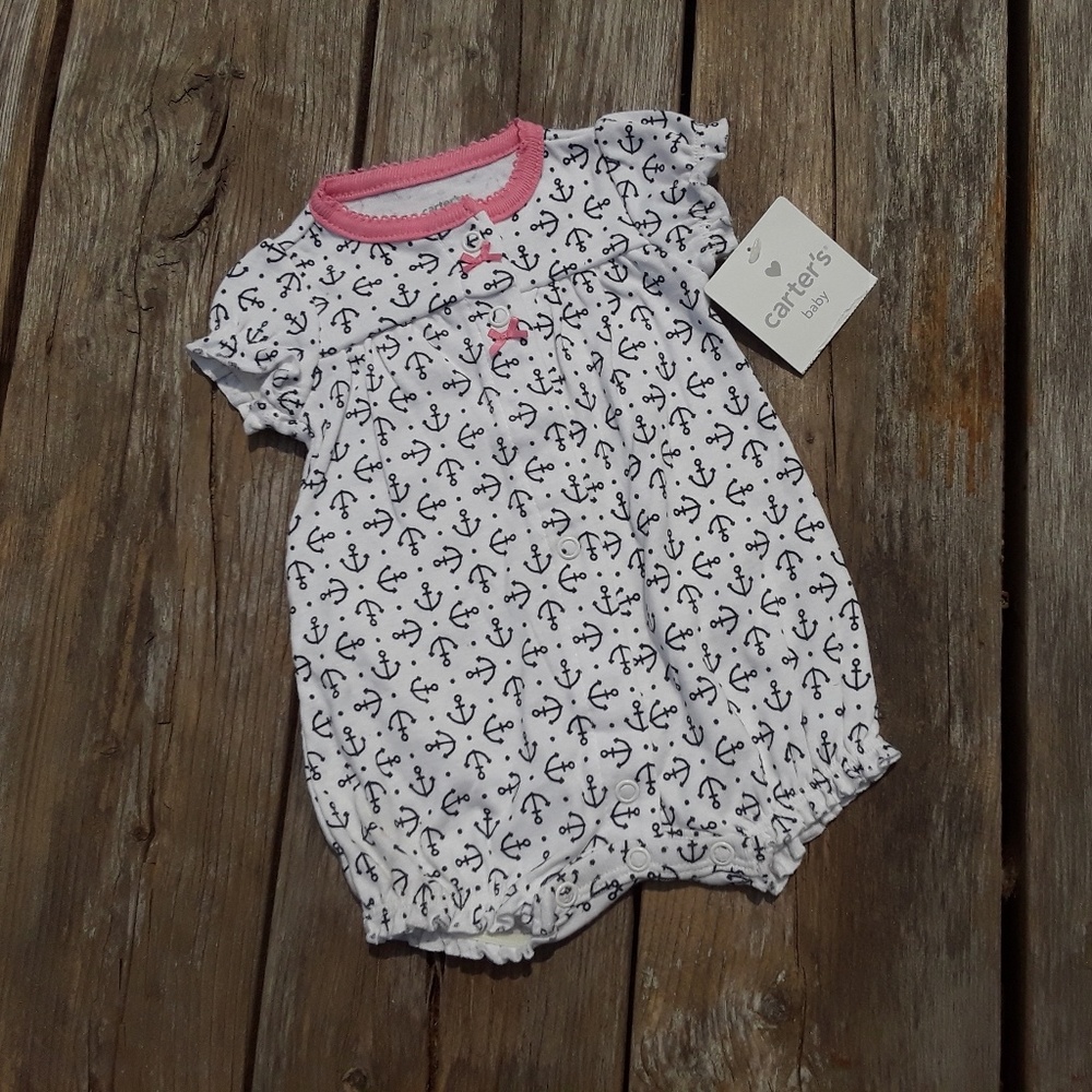 Girls Anchor Romper